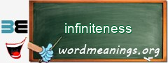 WordMeaning blackboard for infiniteness